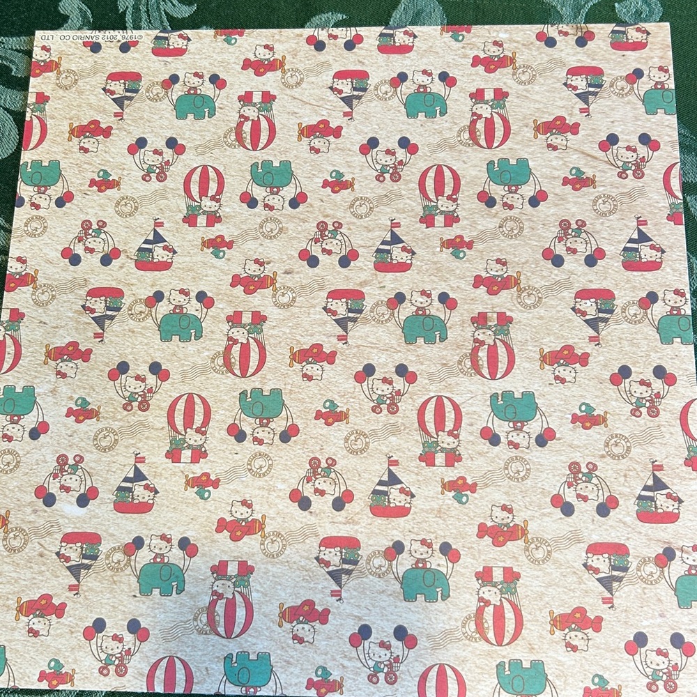 (B) Hello Kitty Lot of 15 12x12 Patterned scrapbook paper & punch outs - Picture 13 of 13